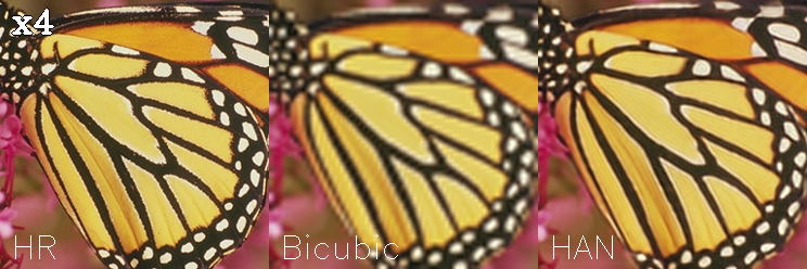 Comparing Bicubic upscaling against the models x4 upscaling on Set5 Image 2 Comparing Bicubic upscaling against the models x4 upscaling on Set5 Image 2